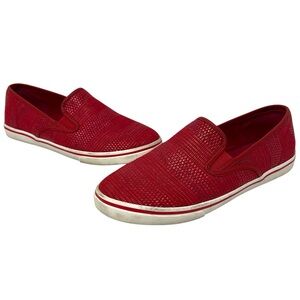 Lauren Ralph Lauren Janis red slip on sneakers 7.5
